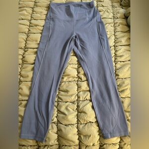 Blue High-Waisted Leggings